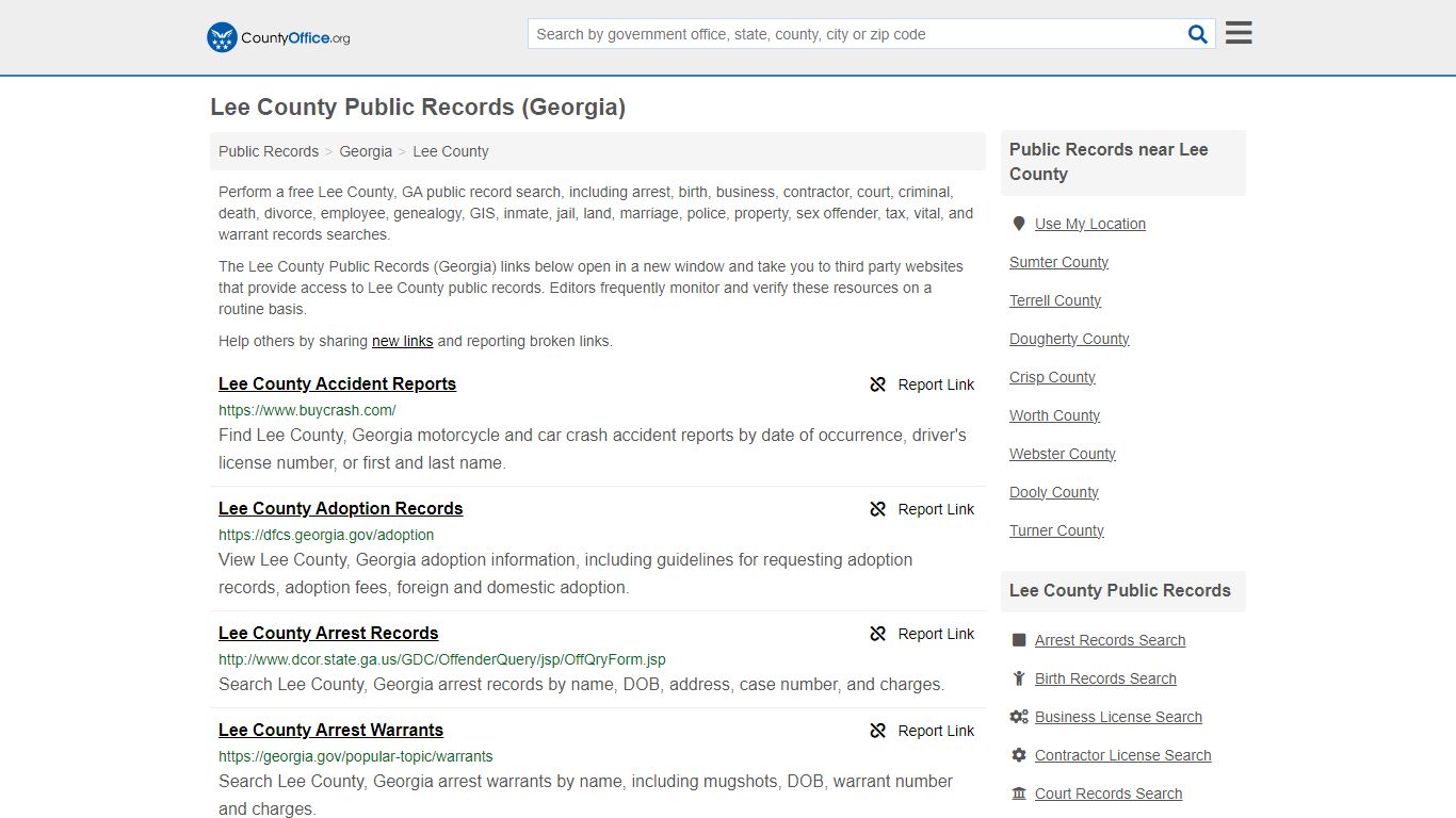 Lee County Public Records (Georgia) - County Office